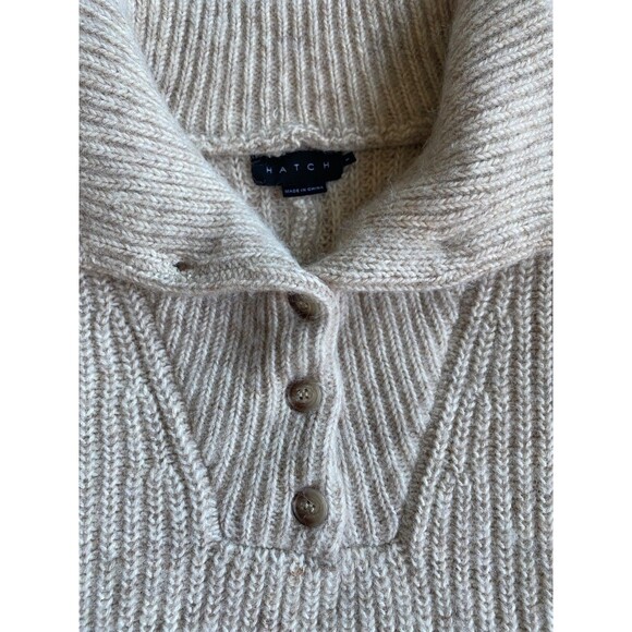 HATCH Maternity Women's THE JO SWEATER Cotton/Alpaca Size 1 (S 2-4) $328 Oatmeal - Picture 9 of 15